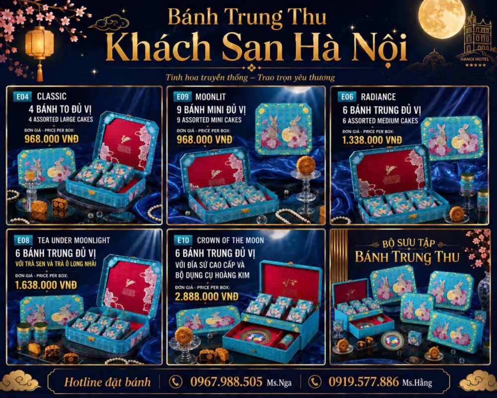 Các dòng bánh trung thu khách sạn Hà Nội Các dòng bánh trung thu khách sạn Hà Nội