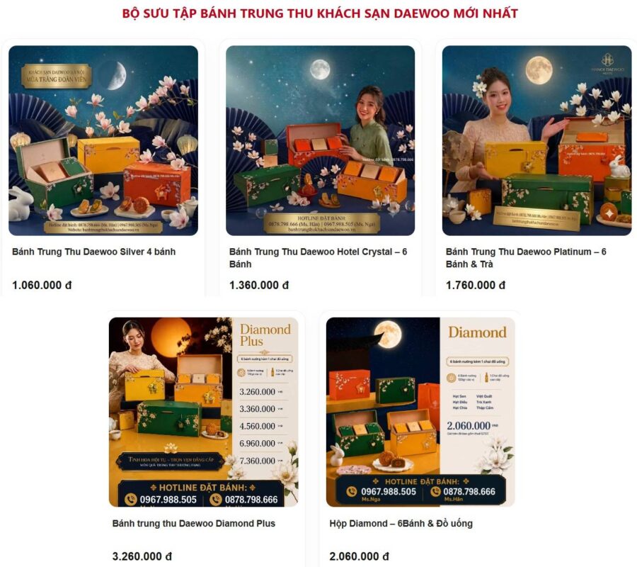 bánh trung thu Hanoi bánh trung thu khách sạn Daewoo bánh trung thu Hanoi